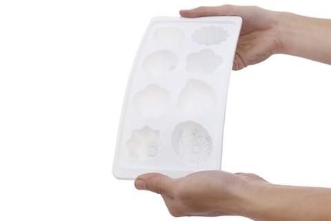 Khay đá nhựa 8 viên lá bông Hofaco HPL67 mềm dẻo