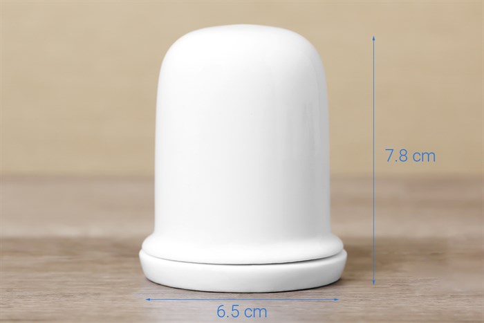 Hũ tăm sứ Minh Châu MCM03 Màu Trắng