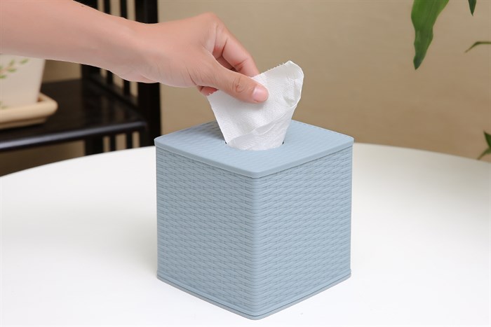 Hộp đựng giấy nhựa 13 x 13 x 13 cm BHX TN-901181 Màu Xanh Dương