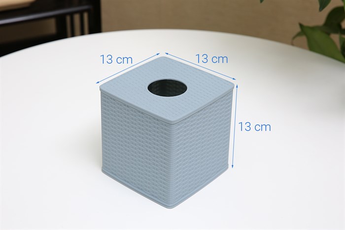 Hộp đựng giấy nhựa 13 x 13 x 13 cm BHX TN-901181 Màu Xanh Dương