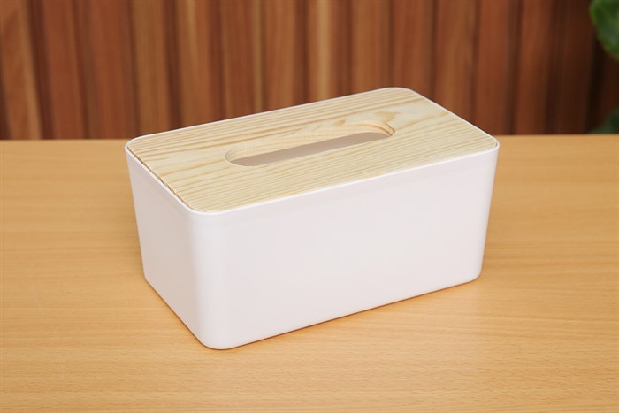 Hộp đựng giấy nhựa 22 x 13 x 9.5 cm BHX SC-TB7001 Màu Trắng