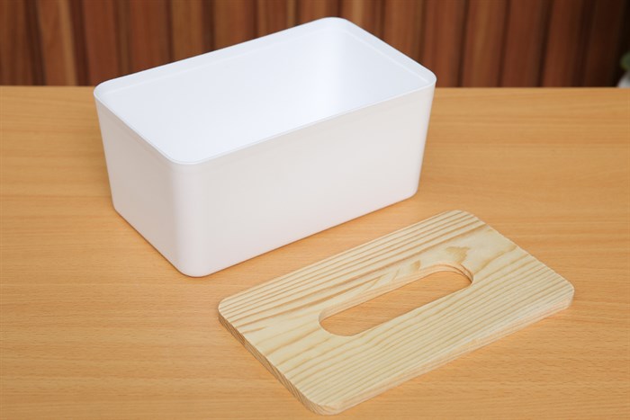 Hộp đựng giấy nhựa 22 x 13 x 9.5 cm BHX SC-TB7001 Màu Trắng