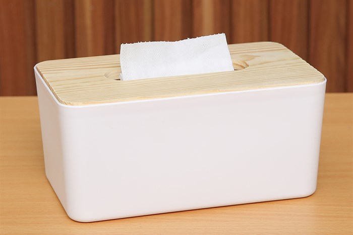 Hộp đựng giấy nhựa 22 x 13 x 9.5 cm BHX SC-TB7001 Màu Trắng