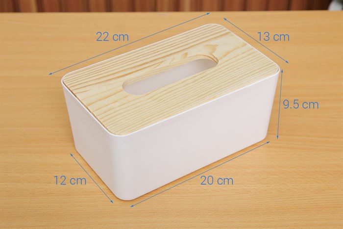 Hộp đựng giấy nhựa 22 x 13 x 9.5 cm BHX SC-TB7001 Màu Trắng