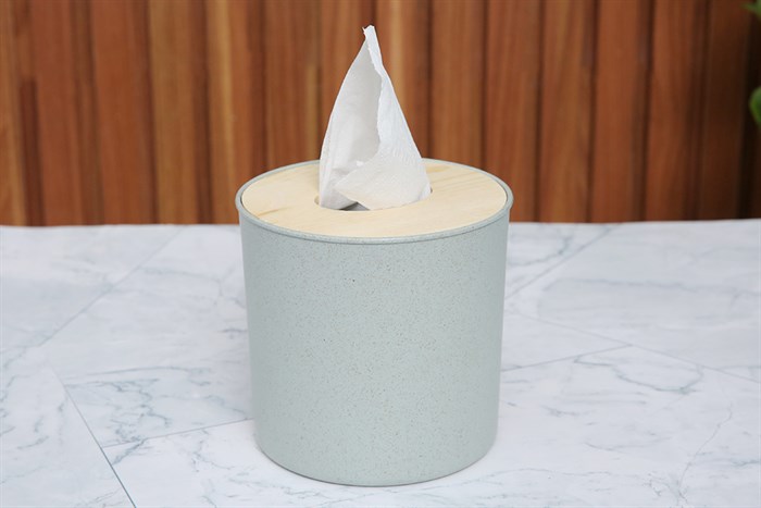 Hộp đựng giấy nhựa 13 x 12 x 12.5 cm BHX SC-TB7002 Màu Xanh dương nhạt