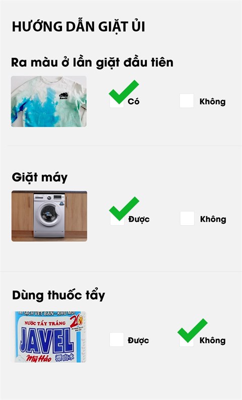 Hướng dẫn giặt ủi