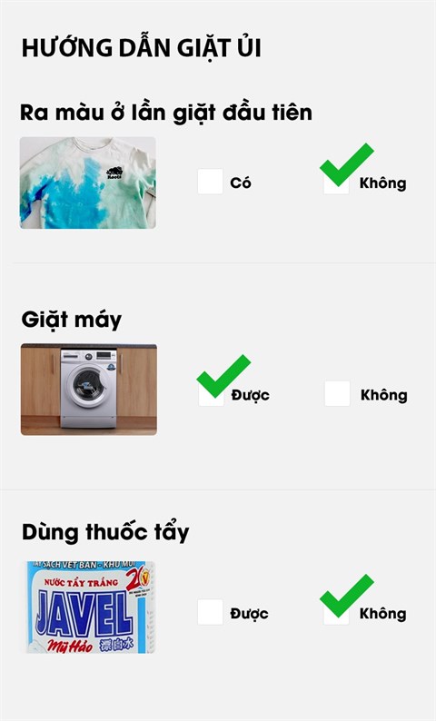 Hướng dẫn giặt ủi