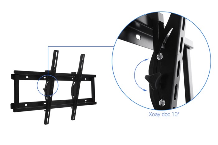 Khung treo Tivi 37-63 inch Nghiêng Cảnh Phong N6-4 Màu Đen