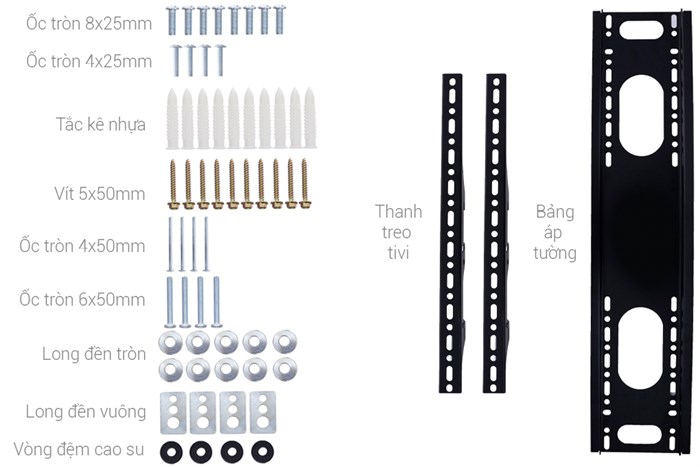 Khung treo Tivi 60-85 inch Cố định Camel CMT80 Màu Đen