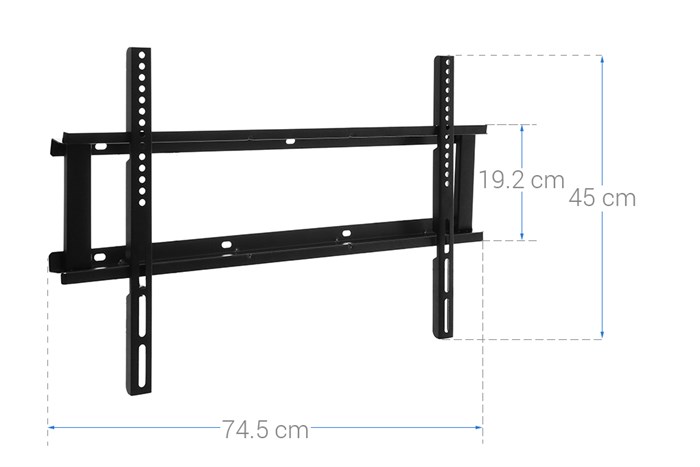 Khung treo Tivi 37-65 inch Cố định Văn Thành VT-42 Màu Đen