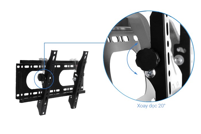Khung treo Tivi 19-40 inch Nghiêng Camel CMN40 Màu Đen