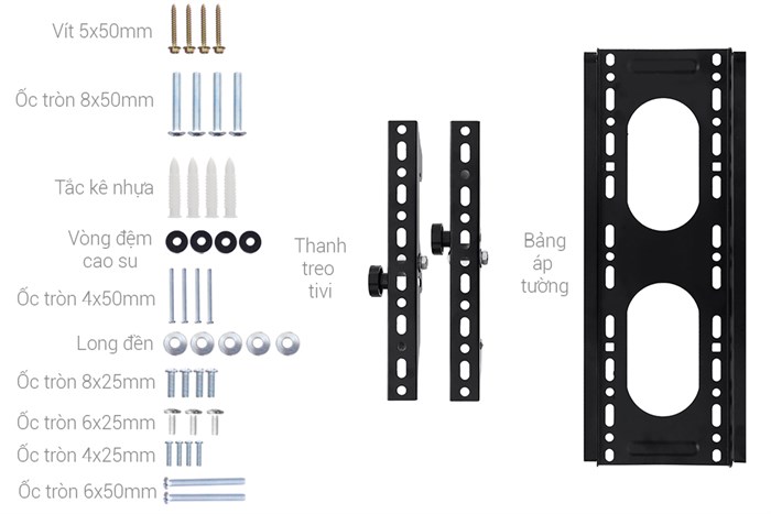 Khung treo Tivi 19-40 inch Nghiêng Camel CMN40 Màu Đen