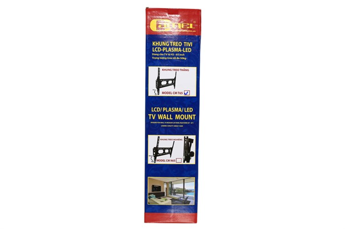 Khung treo Tivi 42-65 inch Cố định Camel CMT65 Màu Đen
