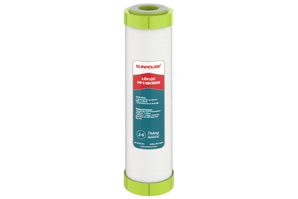 Lõi lọc thô Sunhouse số 1 PP 5 micron Màu Trắng