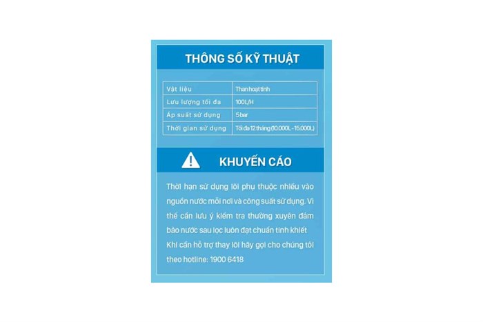 Lõi lọc thô Karofi số 2 Smax Duo OCB-GAC Màu Trắng