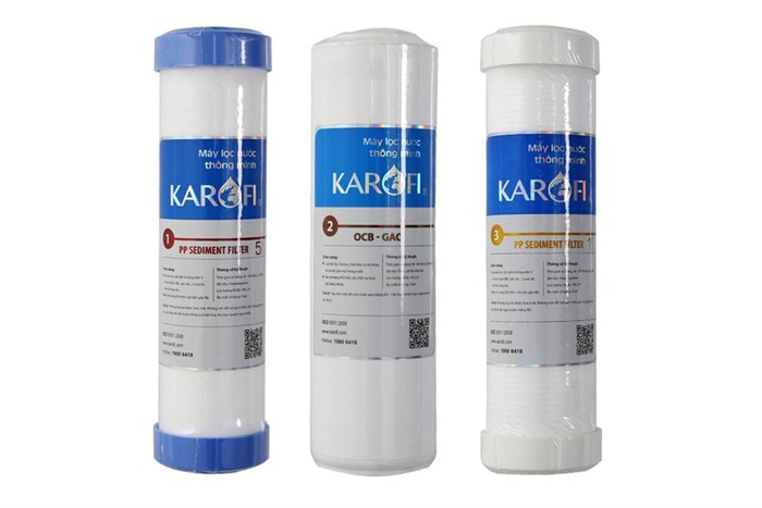 Bộ 3 lõi lọc thô Karofi số 1, 2, 3