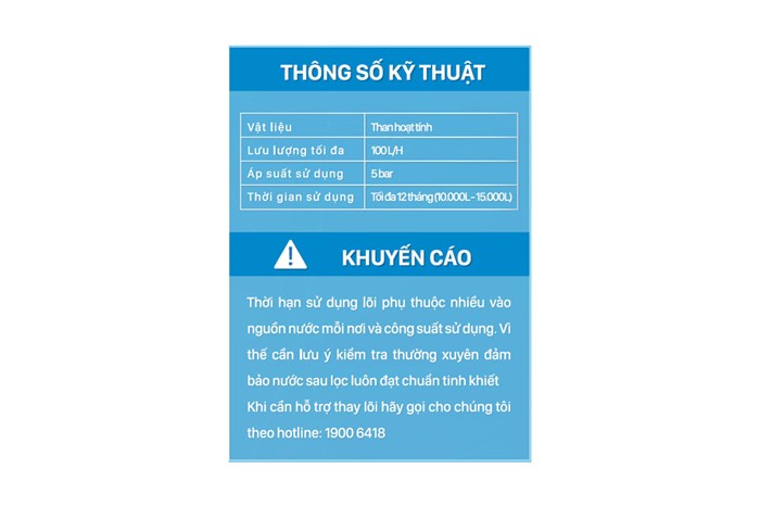 Lõi lọc thô Karofi số 2 Cation Resins Màu Vàng