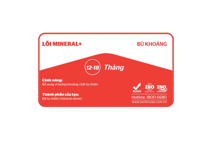 Lõi lọc chức năng Sunhouse số 6 đá khoáng Mineral+ Màu Trắng