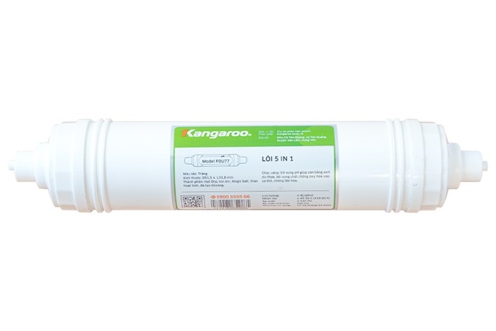 Lõi lọc chức năng Kangaroo số 5 T33 to (5 IN 1) KG100HU Màu Trắng