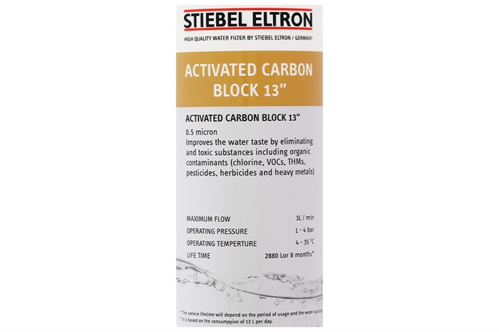 Lõi lọc thô Stiebel Eltron số 2 Activated Carbon Block 13 inch Màu Trắng