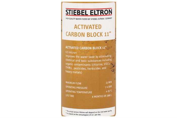 Lõi lọc thô Stiebel Eltron số 2 Activated Carbon Block 11 inch Màu Trắng