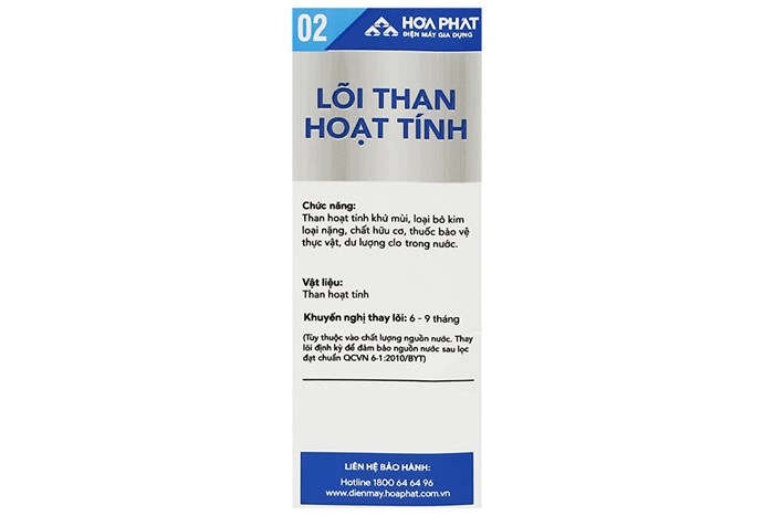 Lõi lọc thô Hòa Phát số 2 than hoạt tính Màu Trắng