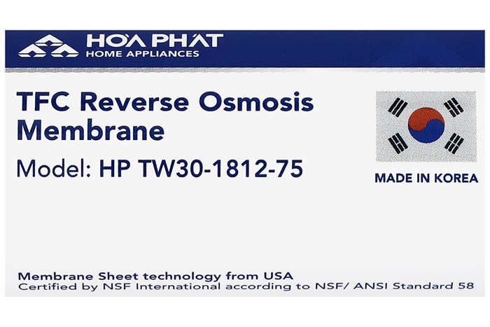 Lõi lọc RO Hòa Phát số 4 TW30 75 GPD Màu Xanh