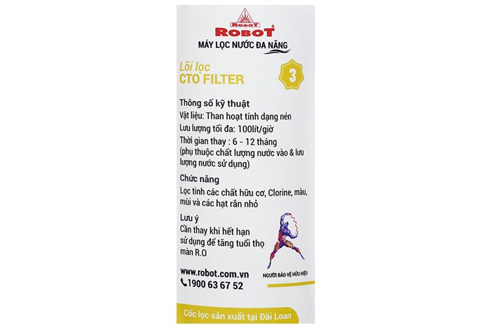 Lõi lọc thô Robot CTO - TW Màu Trắng