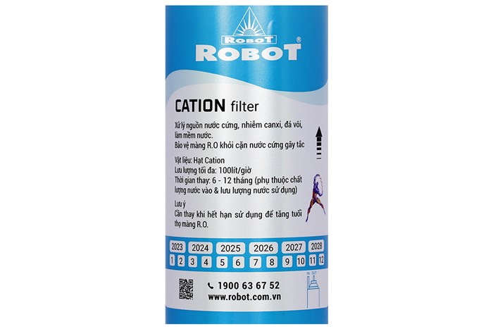Lõi lọc thô Robot Cation - KW Màu Trắng