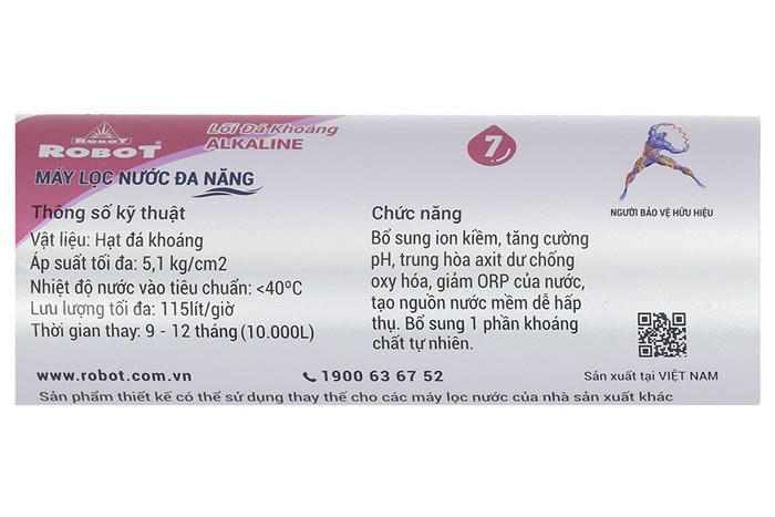 Lõi lọc chức năng Robot Alkaline - VN Màu Trắng