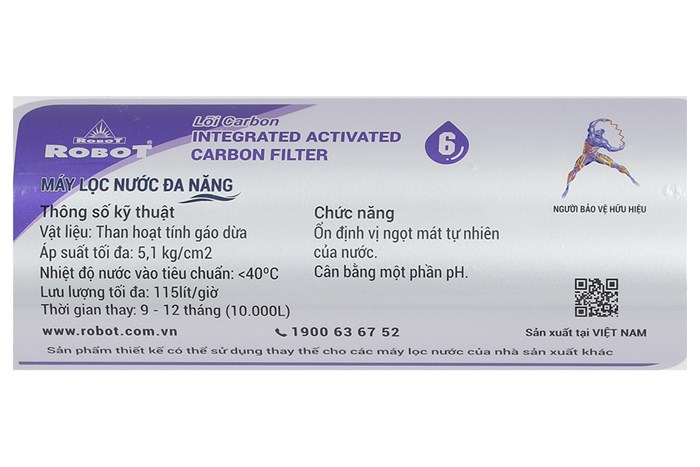 Lõi lọc chức năng Robot Carbon - VN Màu Trắng