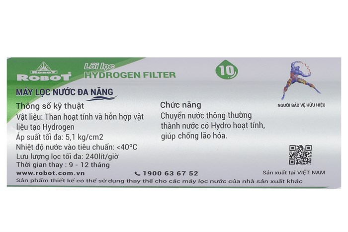 Lõi lọc chức năng Robot Hydrogen - KW Màu Trắng