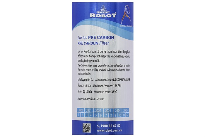 Lõi lọc thô Robot Pre Carbon - TV Màu Trắng