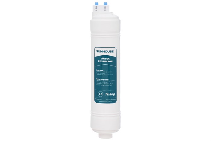 Lõi lọc thô Sunhouse số 1 PP 5 micron SHA-WFPP5 Màu Trắng
