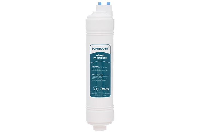 Lõi lọc thô Sunhouse số 1 PP 5 micron SHA-WFPP5 Màu Trắng