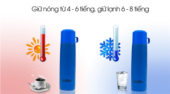 Bình giữ nhiệt inox 500 ml Delites BKB-048-050