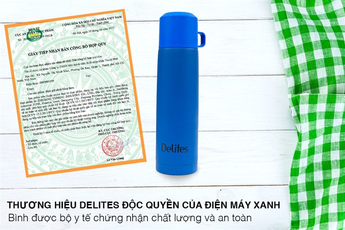 Bình giữ nhiệt inox 500 ml Delites BKB-048-050