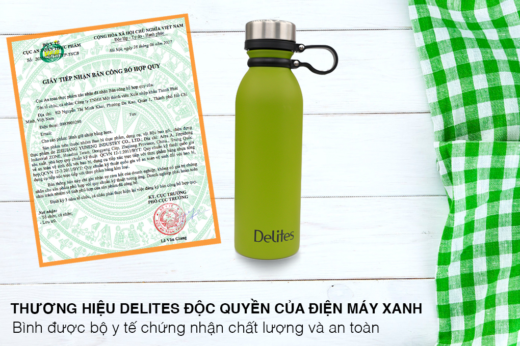 Bình giữ nhiệt inox 500 ml Delites BKS-121-060