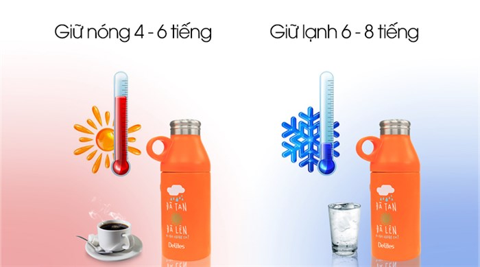 Bình giữ nhiệt inox 300 ml Delites QE-0036