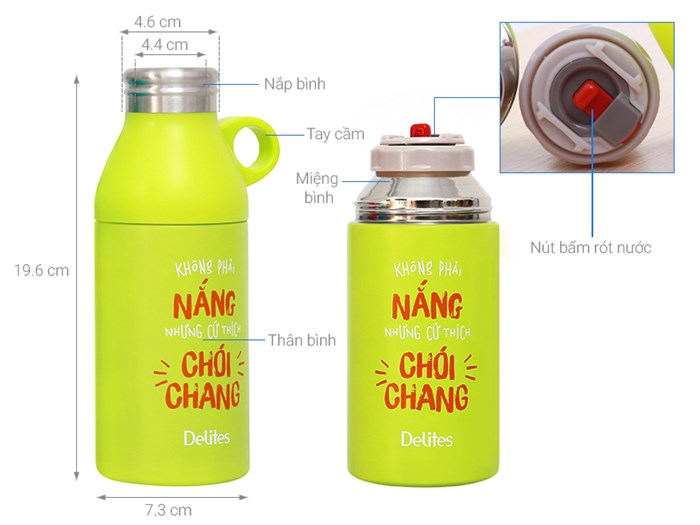 Bình giữ nhiệt inox 300 ml Delites QE-0036