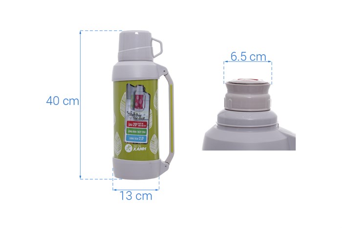 Bình thủy giữ nhiệt 2 lít DMX-BT002 Màu Xanh lá