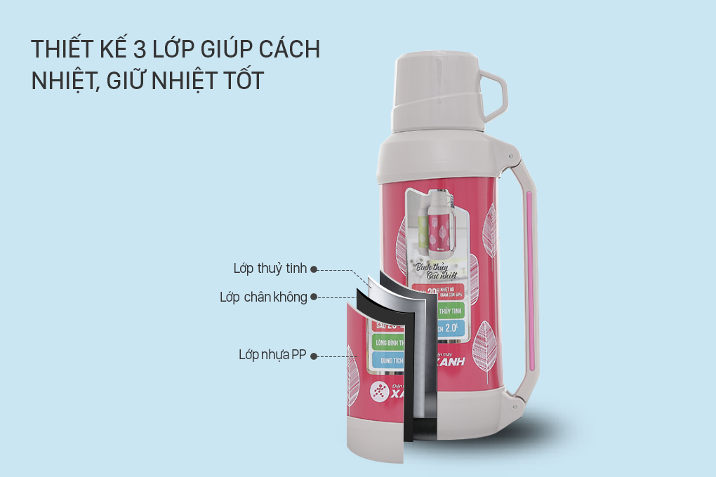 Bình thủy giữ nhiệt 2 lít DMX-BT002