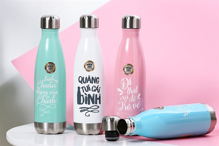 Bình giữ nhiệt inox 500 ml DMX BG001 Màu Hồng