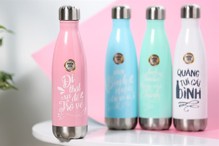 Bình giữ nhiệt inox 500 ml DMX BG001 Màu Hồng