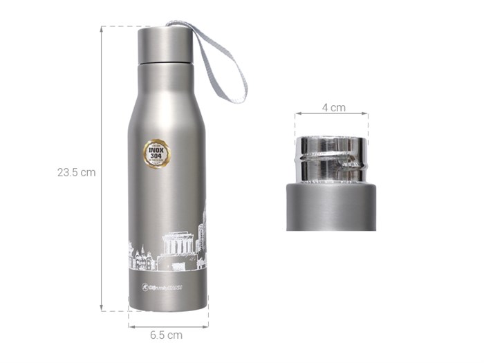 Bình giữ nhiệt inox 500 ml DMX BG002 Màu Bạc