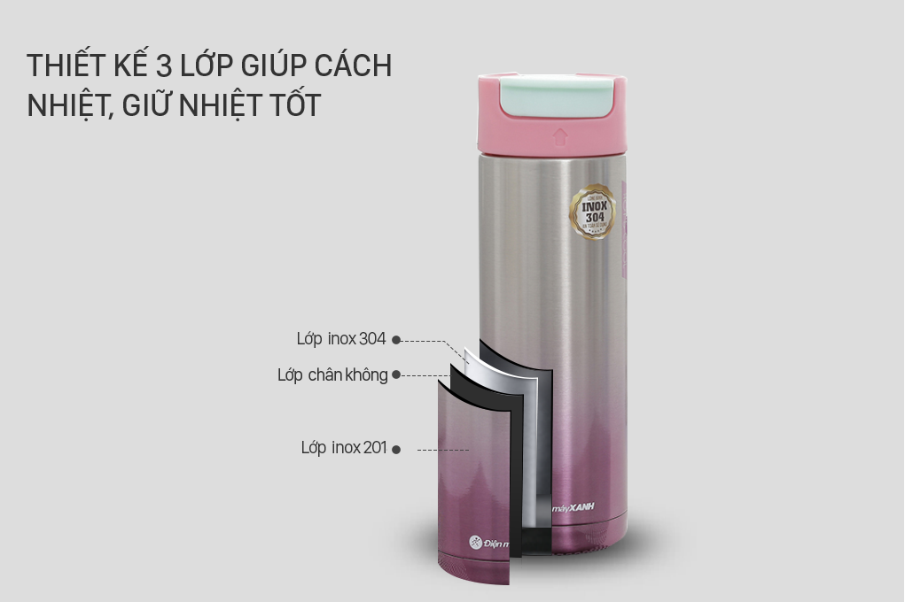 Bình giữ nhiệt inox 470 ml DMX BG006