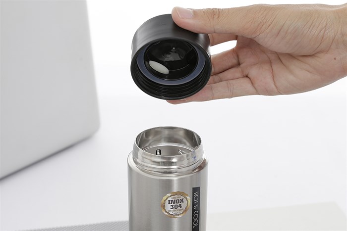 Bình giữ nhiệt inox 470 ml DMX BG006 Màu Đen