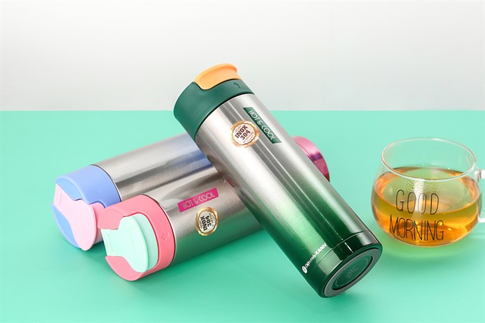 Bình giữ nhiệt inox 470 ml DMX BG006 Màu Xanh lá