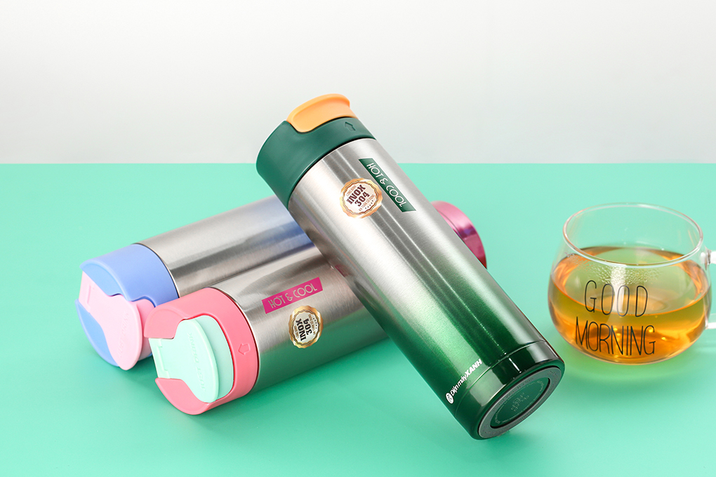 Bình giữ nhiệt inox 470 ml DMX BG006 Màu Xanh lá