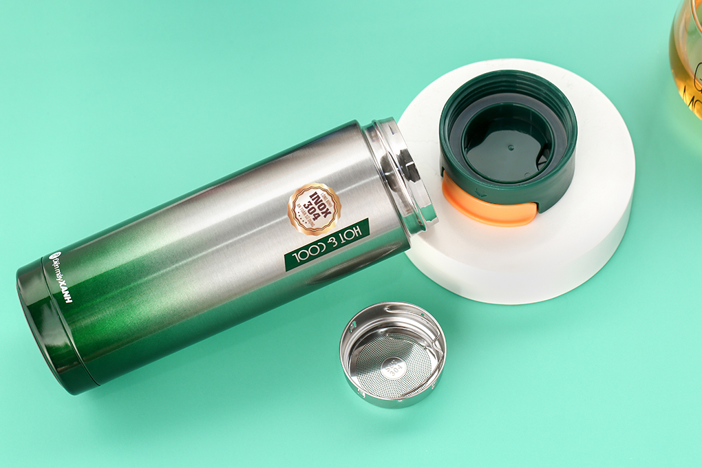 Bình giữ nhiệt inox 470 ml DMX BG006 Màu Xanh lá
